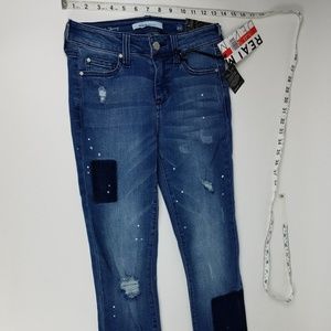 NWT RealM Denim Ankle Skinny Women Size 26 Patch